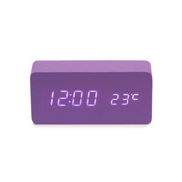 Sveglia led sound control 15X7X4 Cm - viola
