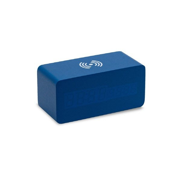 Sveglia led sound control 15X7X7 Cm + caricatore wireless - blu spazio