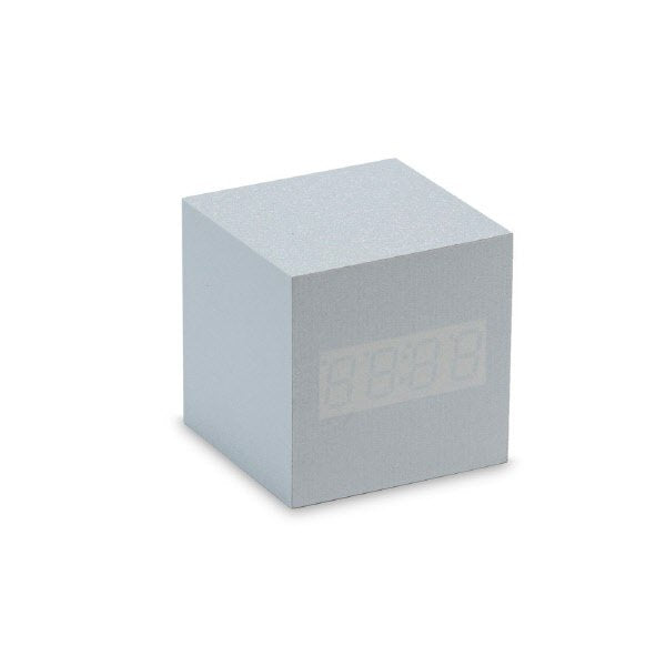 Sveglia led sound control 6,5X6,5 cm - argento