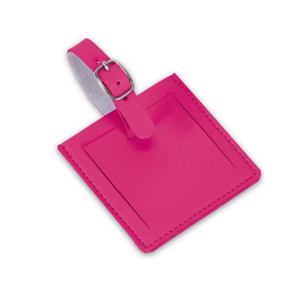 Porta etichetta quadrato Dennis - fucsia