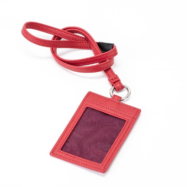 Porta badge Zurich - rosso ciliegia