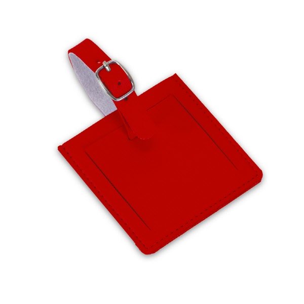 Porta etichetta quadrato Dennis - rosso ciliegia