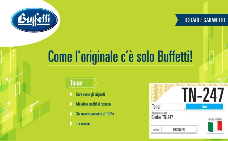 Brother Toner - Compatibile Rigenerato TN-247C - Ciano - 2.300 pag