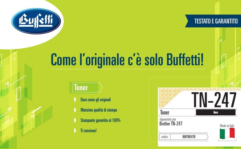 Brother Toner - Compatibile Rigenerato TN-247BK - Nero - 3.000 pag