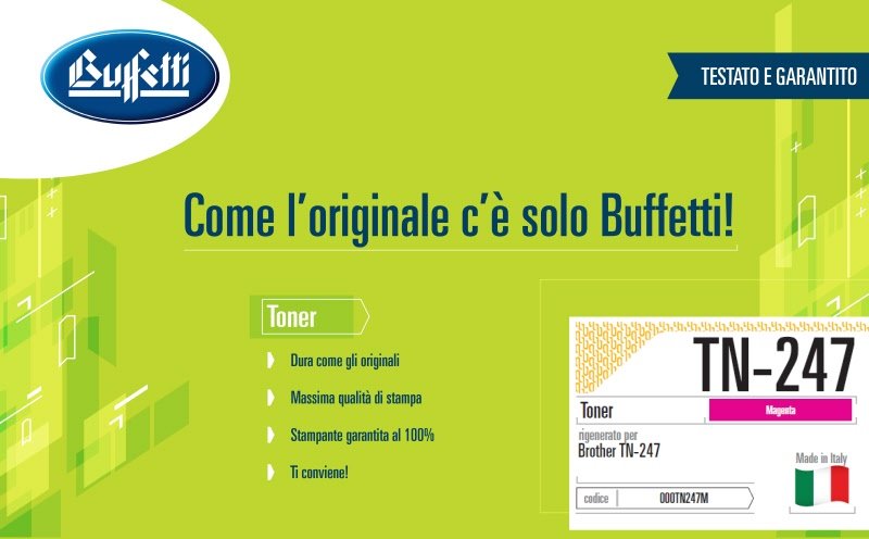 Brother Toner - Compatibile Rigenerato TN-247M - Magenta - 2.300 pag