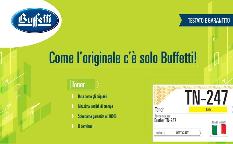 Brother Toner - Compatibile Rigenerato TN-247Y - Giallo - 2.300 pag
