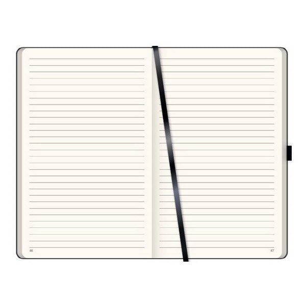 Notes a righe  - f.to 19x25 - carta avorio - nero
