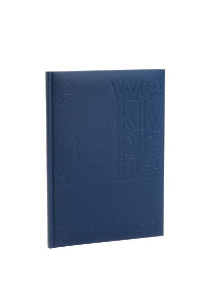 Agenda settimanale tavolo 12 mesi - 2026 - 17x24 cm - copertina sintetico - interno fisso - blu