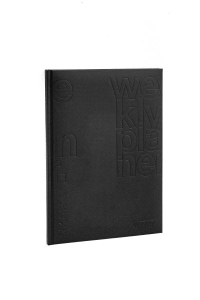 Agenda settimanale tavolo 12 mesi - 2026 - 19,5x26,5 cm - copertina sintetico - interno fisso - nero