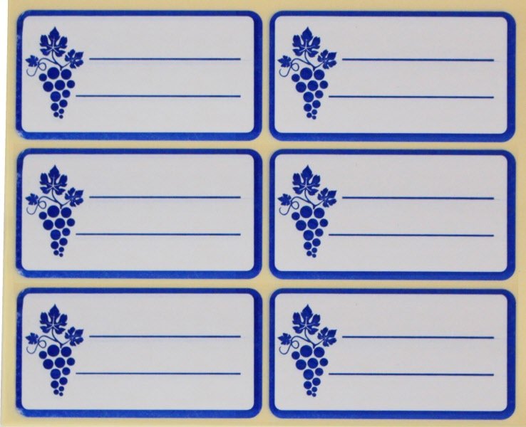 Etichette adesive per casa - f.to 70x37 mm - surgelati - 10 fogli da 6 etichette - 60 etichette