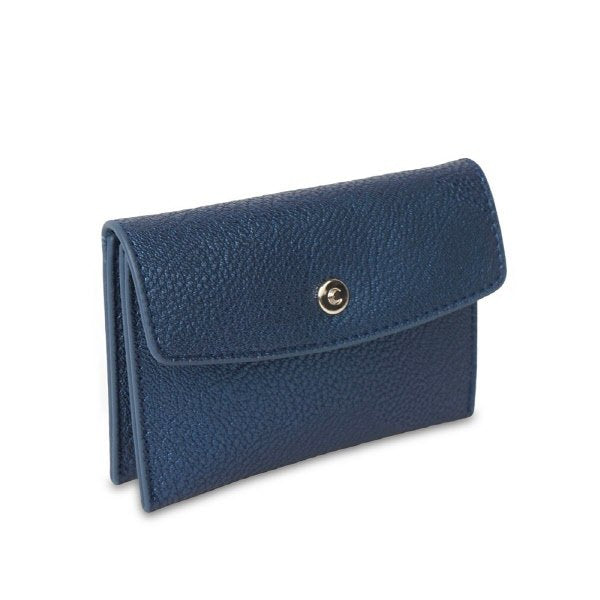 Porta carte Jodie - blu metallizzato