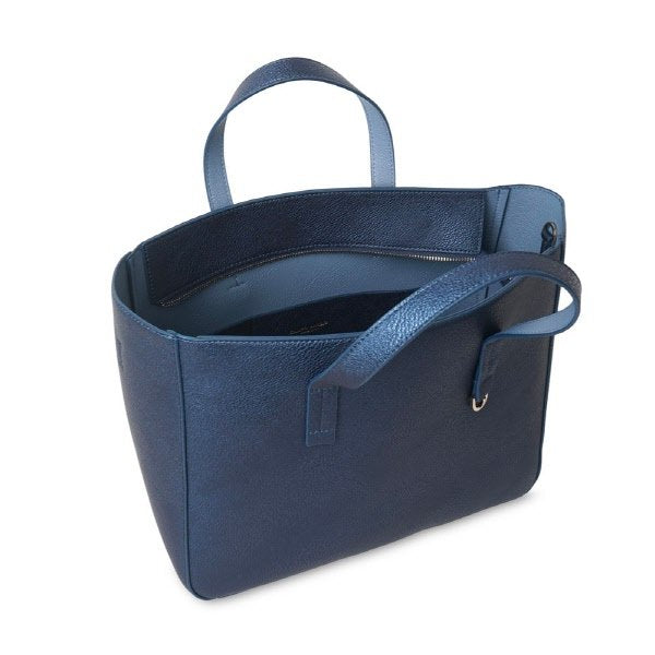 Borsa a mano Ashley - blu metallizzato