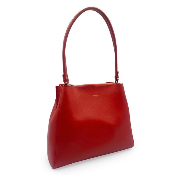 Borsa a spalla Miranda - rosso ciliegia