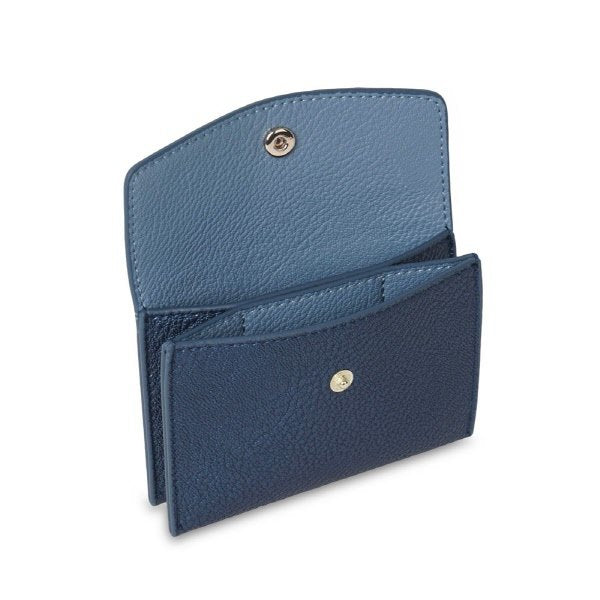 Porta carte Jodie - blu metallizzato