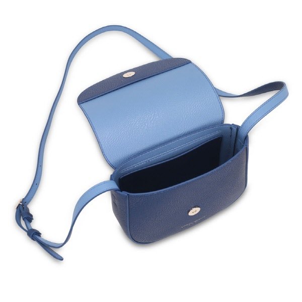 Borsa saddle mini Rachel - blu metallizzato