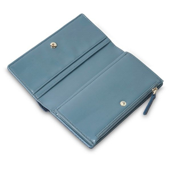 Portafoglio Eva - blu metallizzato