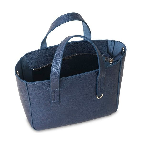Borsa a mano Karina - blu metallizzato