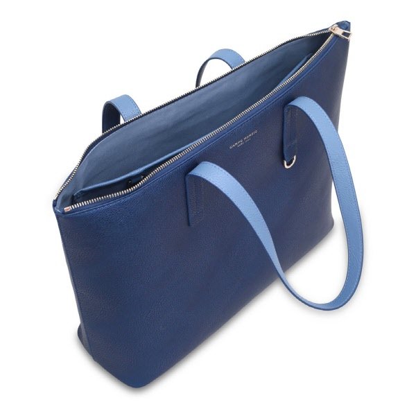 Borsa shopping 13" Winona - blu metallizzato