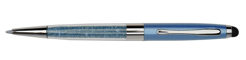 Penna a sfera con funzione Touch Stylus - fusto blu
