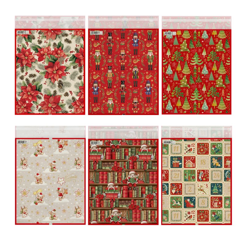 Buste regalo con strip adesivo - formato medio - fantasie assortite