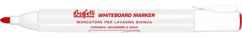 Set 4 Marcatori per lavagne bianche - blu, nero, rosso, verde - Punta tonda - Tratto 1-3 mm