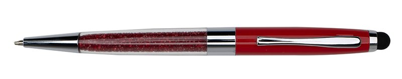 Penna a sfera con funzione Touch Stylus - fusto red