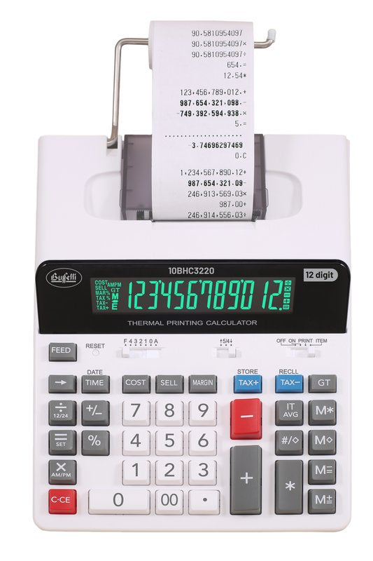 Calcolatrice scrivente BHC3220 - 12 digit - bianca
