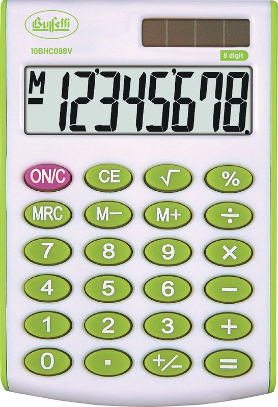 Calcolatrice tascabile BHC098V - verde - 8 digit