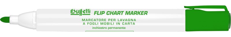 Marcatore per lavagne a fogli mobili- verde - Punta tonda - Tratto 1-3 mm