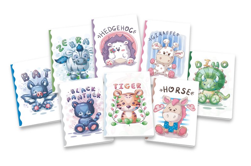 Maxiquaderno CUTE - Rigatura 0A - Righe 1a e 2a elementare - 80 g - A4 - copertine assortite