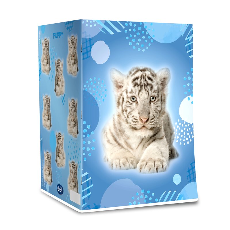 Maxiquaderno PUPPY - Rigatura 5M - Quadretto da 5mm - 80 g - A4 - copertine assortite