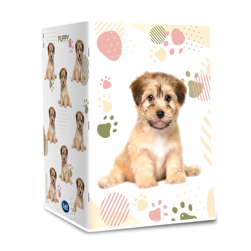Maxiquaderno PUPPY - Rigatura 5M - Quadretto da 5mm - 80 g - A4 - copertine assortite