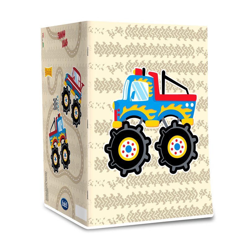 Maxiquaderno FUNNY CLUB - Rigatura 5M - Quadretto da 5mm - 80 g - A4 - copertine assortite