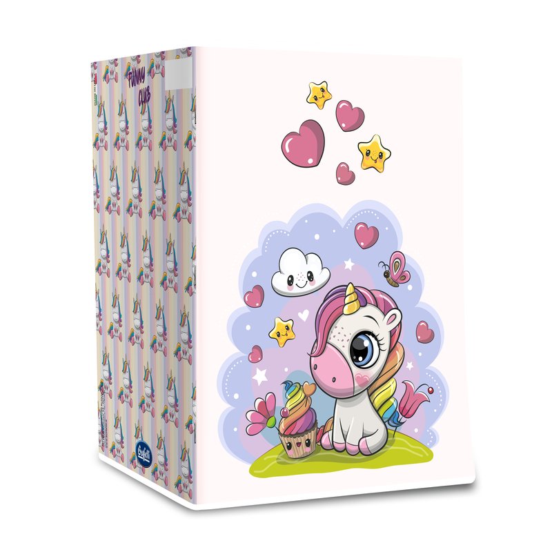 Maxiquaderno FUNNY CLUB - Rigatura 5M - Quadretto da 5mm - 80 g - A4 - copertine assortite