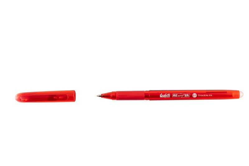 Penna gel con cappuccio cancellabile Rewtriter - tratto fine - colore rosso