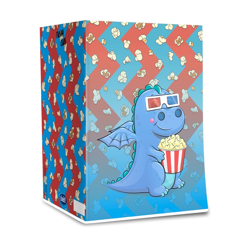 Maxiquaderno FUNNY CLUB - Rigatura 5M - Quadretto da 5mm - 80 g - A4 - copertine assortite