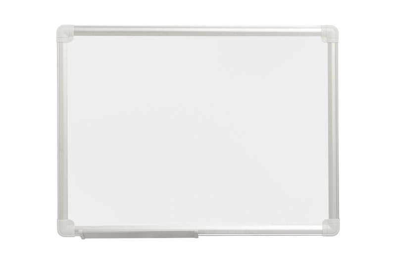 Lavagna magnetica bianca - cornice in alluminio - 45x60 cm