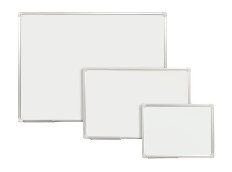 Lavagna magnetica bianca - cornice in alluminio - 90x120 cm