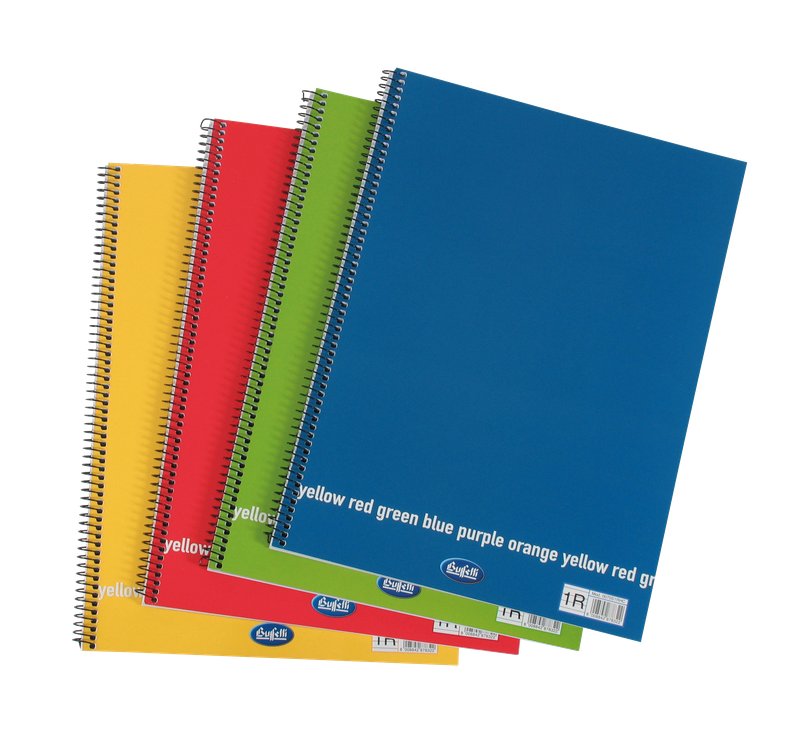 Blocco notes Happy Color - A4  - 5M - Quadretto da 5mm - spirale - 60 fogli da 80 g