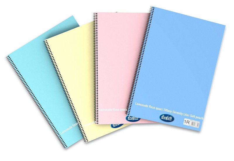 Blocco notes Happy Color Pastello - A4  - 5M - Quadretto da 5mm - spirale - 60 fogli da 80 g