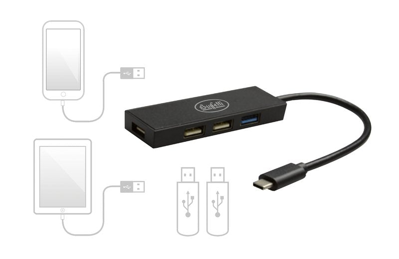 Hub 3 porte USB e connettore TypeC