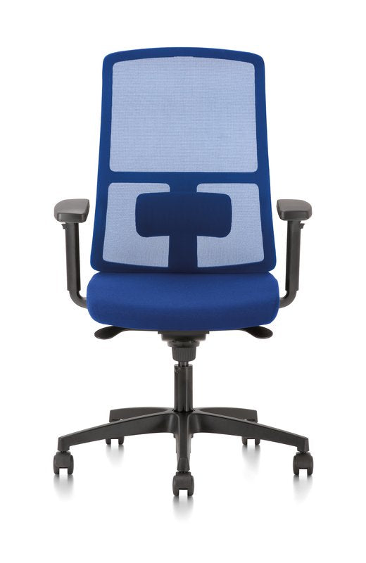 Sedia operativa Air - braccioli inclusi - tessuto - blu