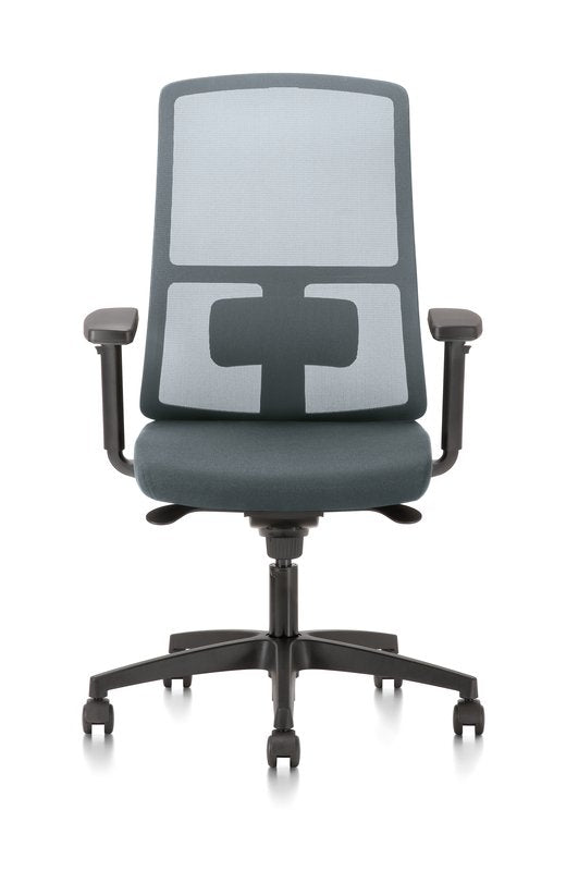 Sedia operativa Air - braccioli inclusi - tessuto - grigio