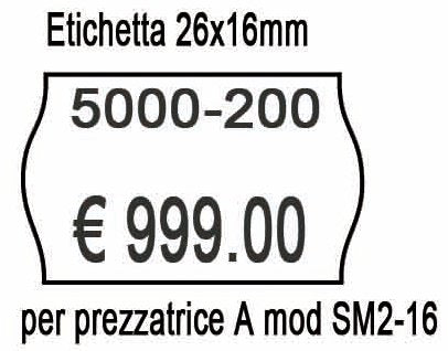Etichette rimovibili 26 x 16 mm