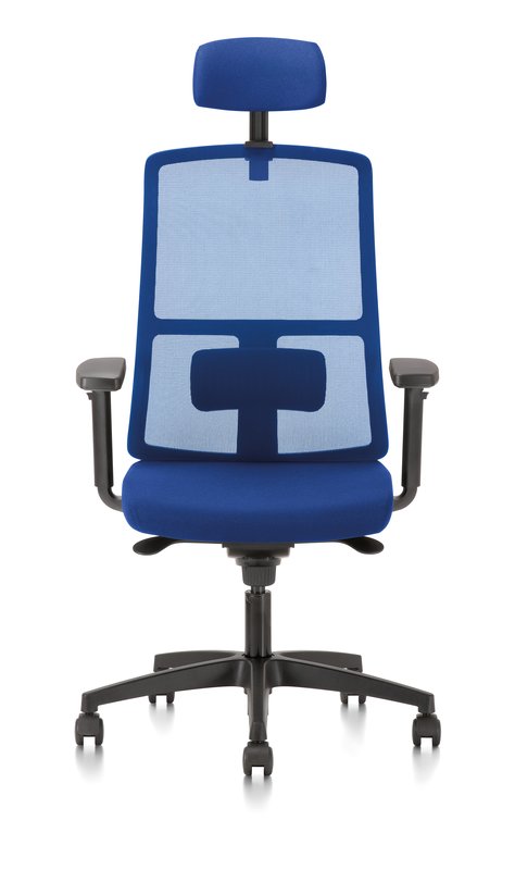 Sedia operativa Air - braccioli inclusi - tessuto - blu