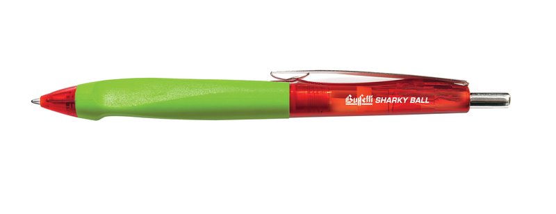 Penna a sfera a scatto Sharky  - tratto 0.7 mm - rosso