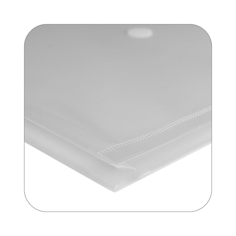 Buste con chiusura in velcro - polipropilene - 21x29,7 cm - con soffietto - neutro