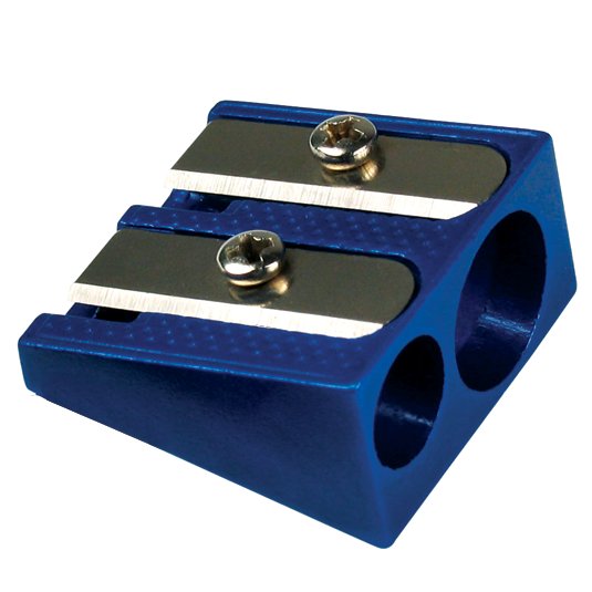 Temperamatite in metallo - 2 fori - blu