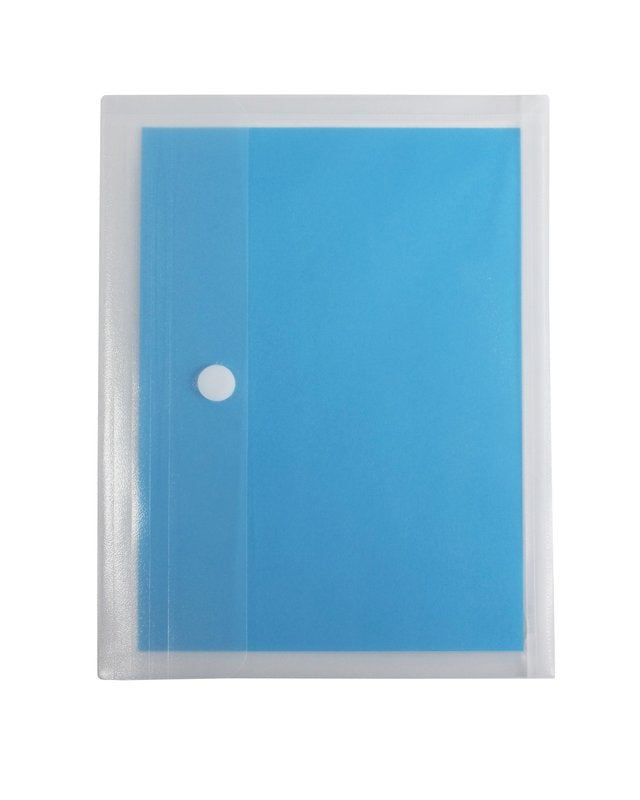 Buste con chiusura in velcro - polipropilene - 21x29,7 cm - con soffietto - neutro