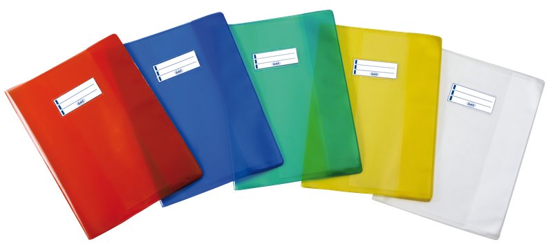 Copertina per quaderni - polipropilene - trasparente - 30x21 cm -  extra spessore - etichetta portanome - neutro